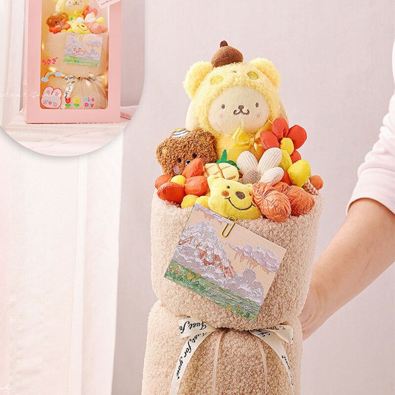 Set Bó Hoa Gấu Bông Nhân Vật Hoạt Hình Làm Qùa Tặng Cao Cấp - SANBEO.VN