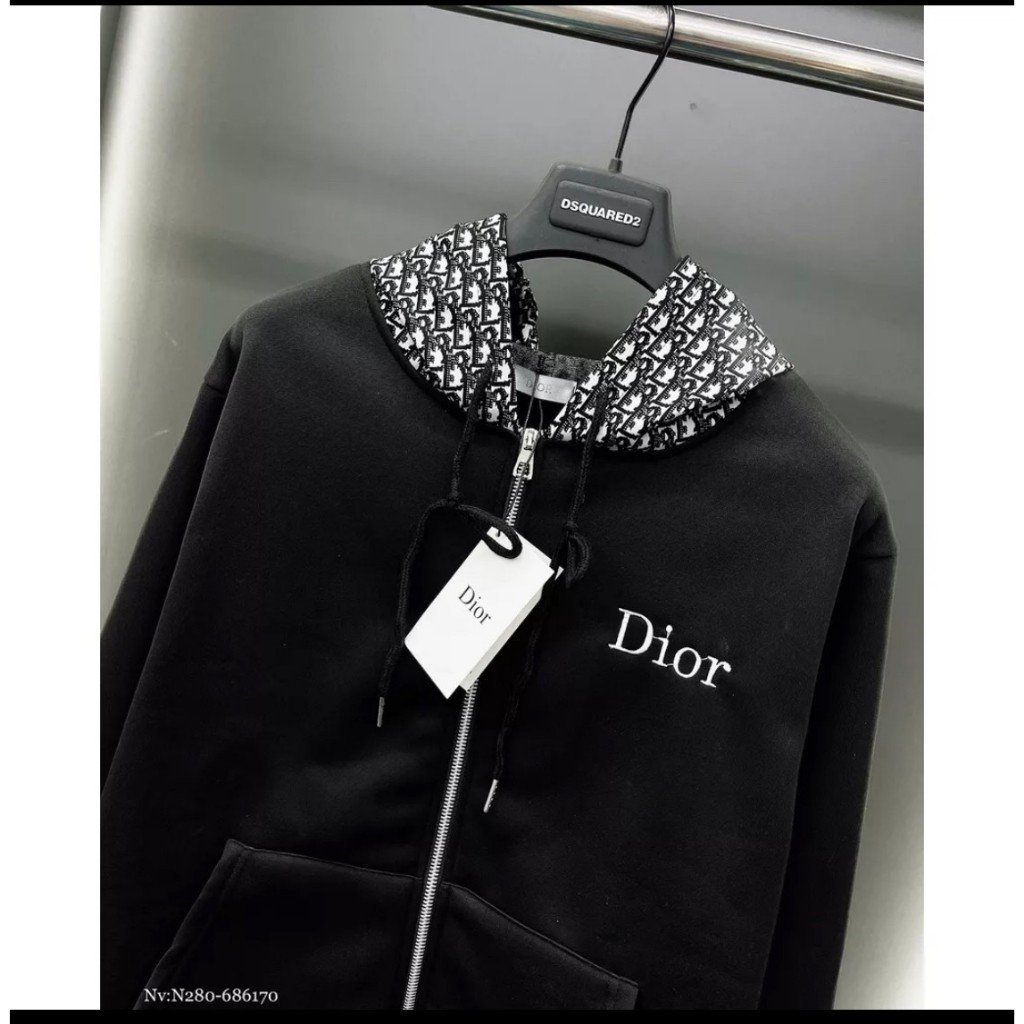 Áo khoác nam nữ loggo mũ d.o.r.i chất nỉ mũ 2 lớp.hn