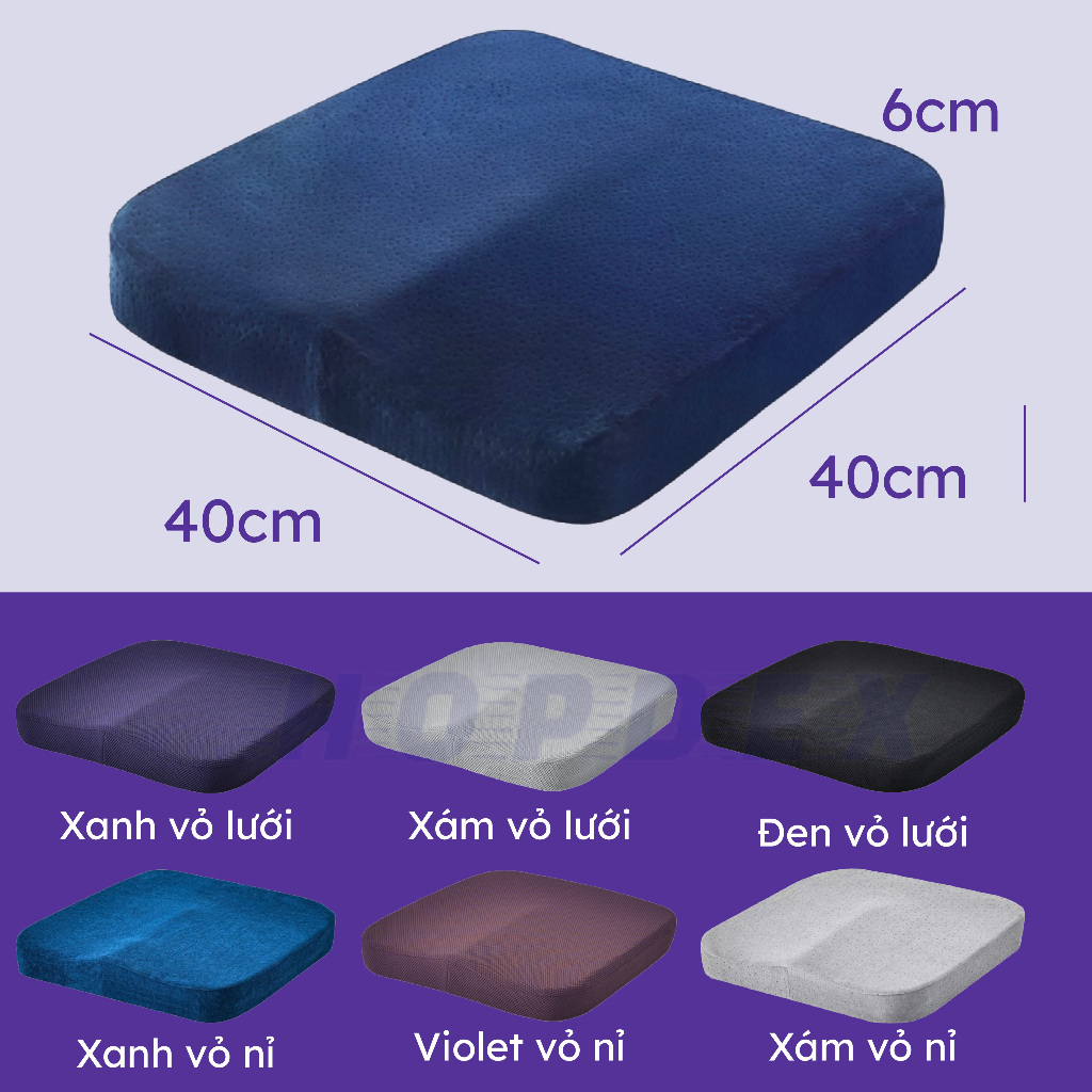 Đệm Lót Ghế Văn Phòng HOPDEX Chống Đau Ê Mông Chống Đau Mỏi Lưng