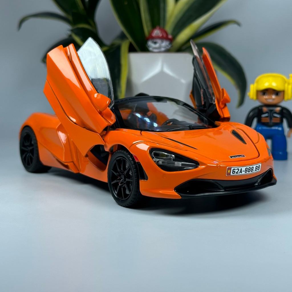 Mô hình siêu xe McLaren 720S mui trần tỷ lệ 1:24 bằng kim loại