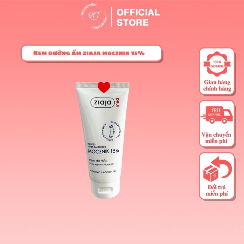 Kem Dưỡng Ẩm Ure 15% Ziaja - Kem Dưỡng QT STORE Dưỡng Ẩm Sâu Và Làm Dịu Cảm Giác Khó Chịu Do Da Khô Cứng