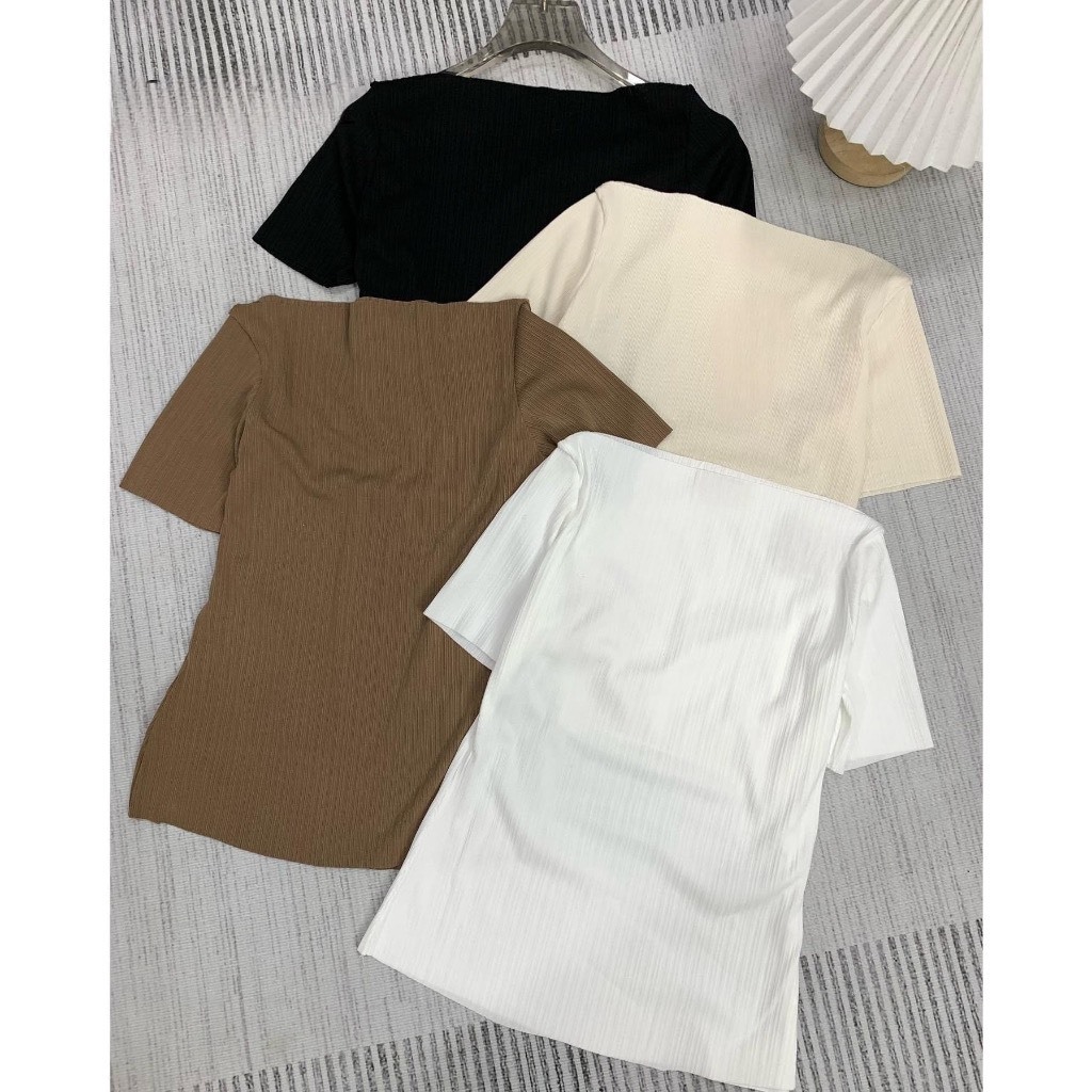 Áo Thun Tăm Trơn Quảng Châu, Full 4 Màu, Dáng Basic Mix Đồ Siêu Hách Dáng