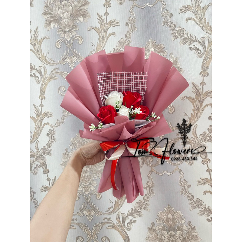 Bó Hoa Sáp 5 bông bó to cực kì sang chảnh