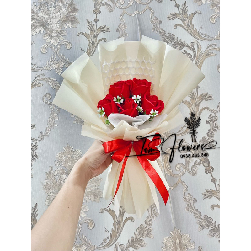 Bó Hoa Sáp 5 bông bó to cực kì sang chảnh