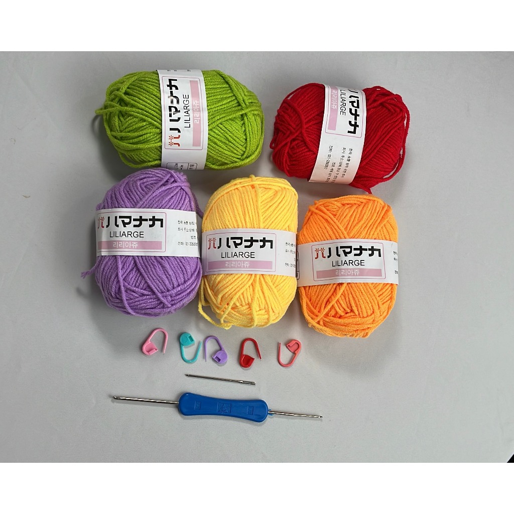 Combo 5 Cuộn Len Milk Cotton HQ và Phụ KIện Cho Người Mới Bắt Đầu