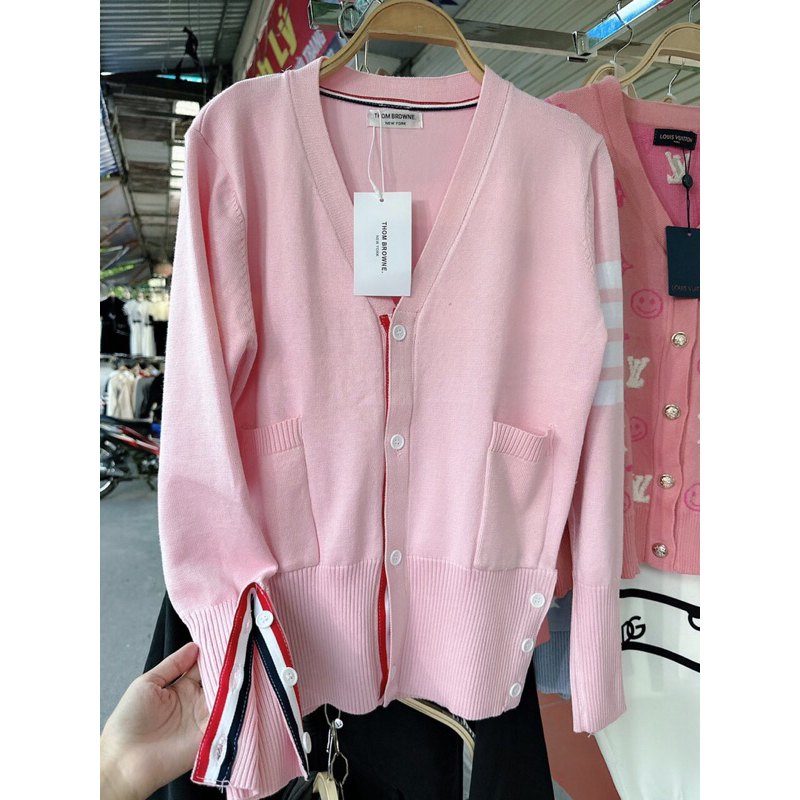 Áo cadigan pink