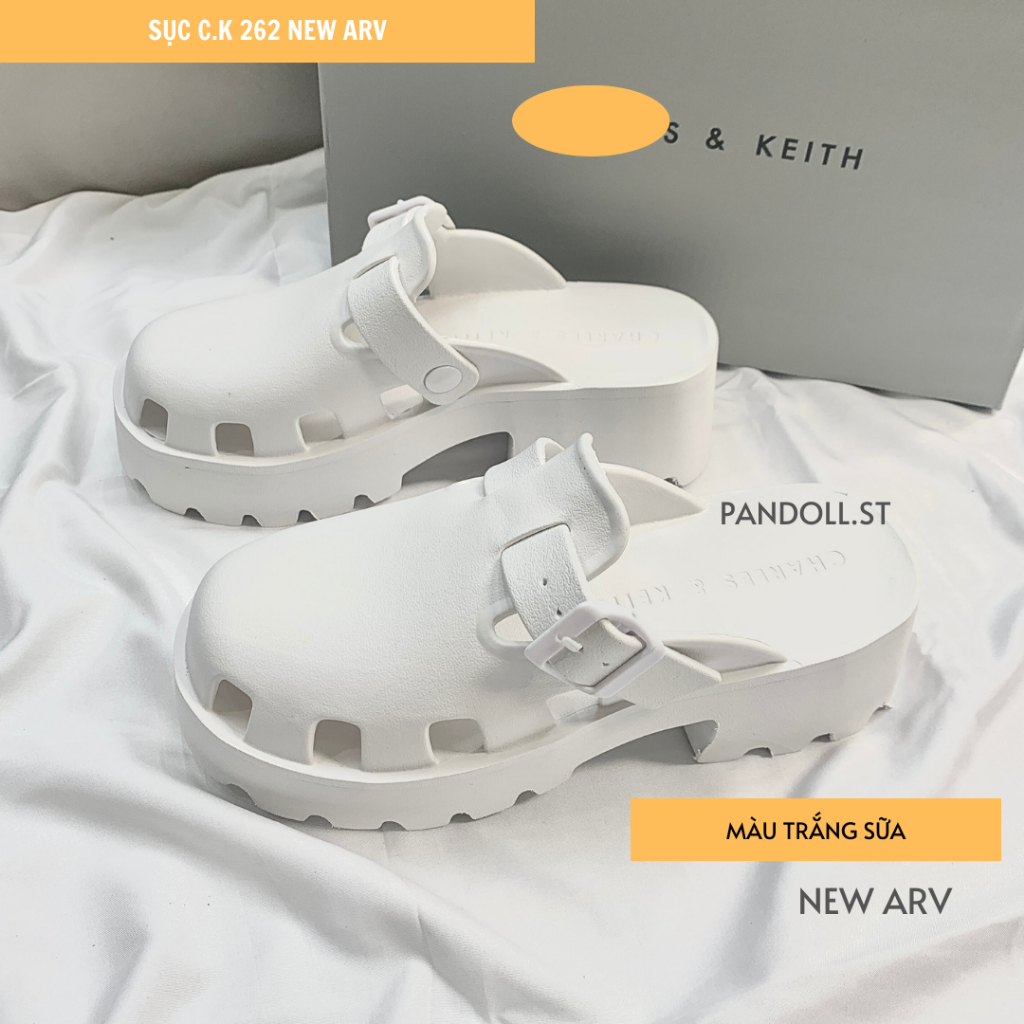 Dép sục bánh mì nữ quai ngang 2 quai đế dày CK262 fullbox