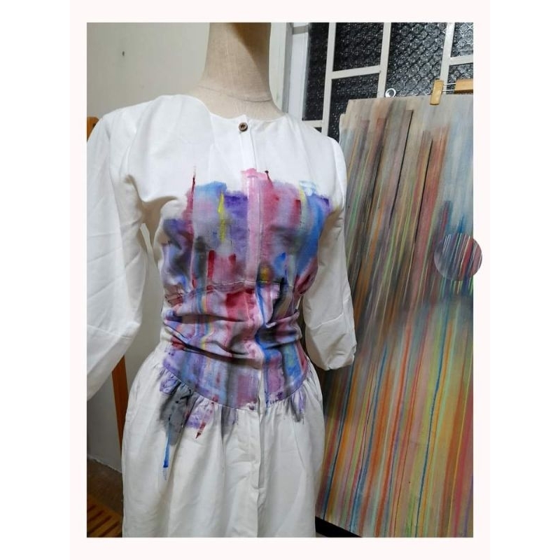 LOVECITY DRESS/ Đầm Họa Tiết Vẽ Tay HÒA SẮC