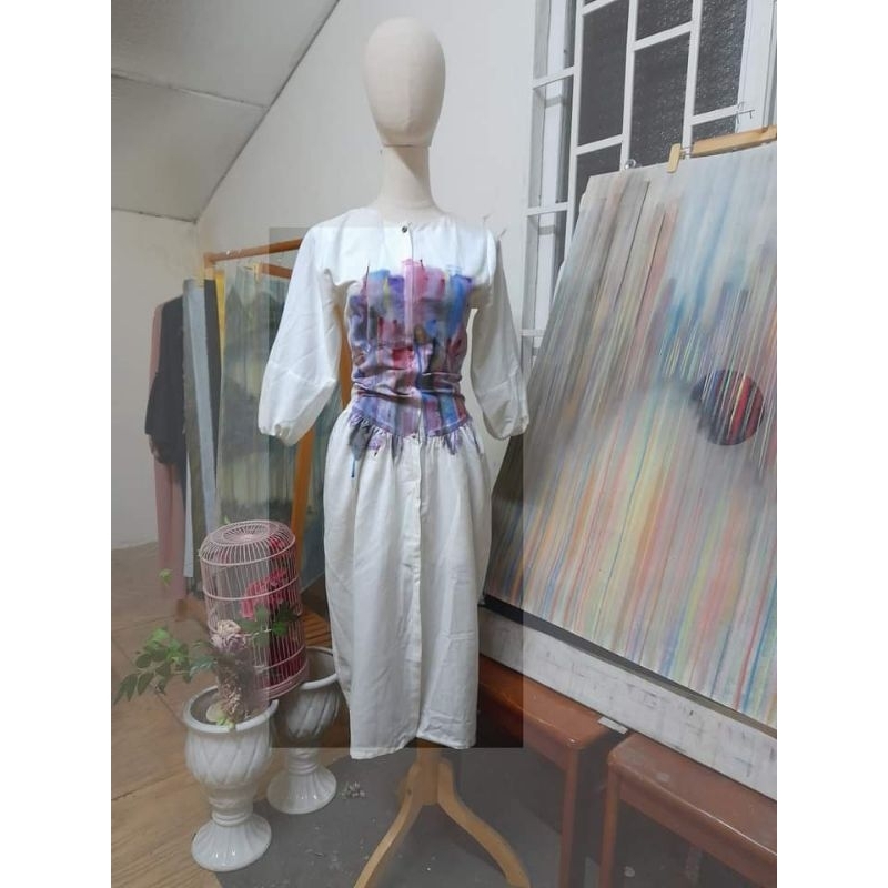 LOVECITY DRESS/ Đầm Họa Tiết Vẽ Tay HÒA SẮC