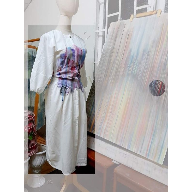 LOVECITY DRESS/ Đầm Họa Tiết Vẽ Tay HÒA SẮC