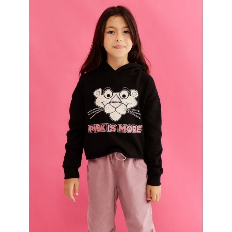 Áo nỉ bé gái Pink panther nhiều màu