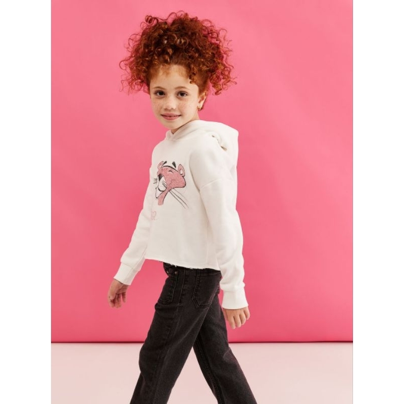 Áo nỉ bé gái Pink panther nhiều màu