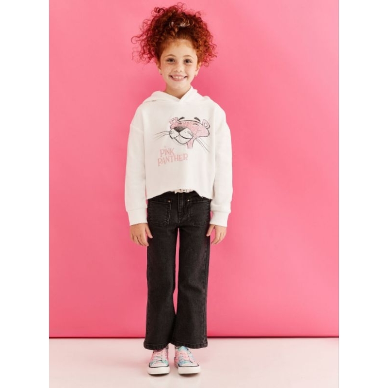 Áo nỉ bé gái Pink panther nhiều màu