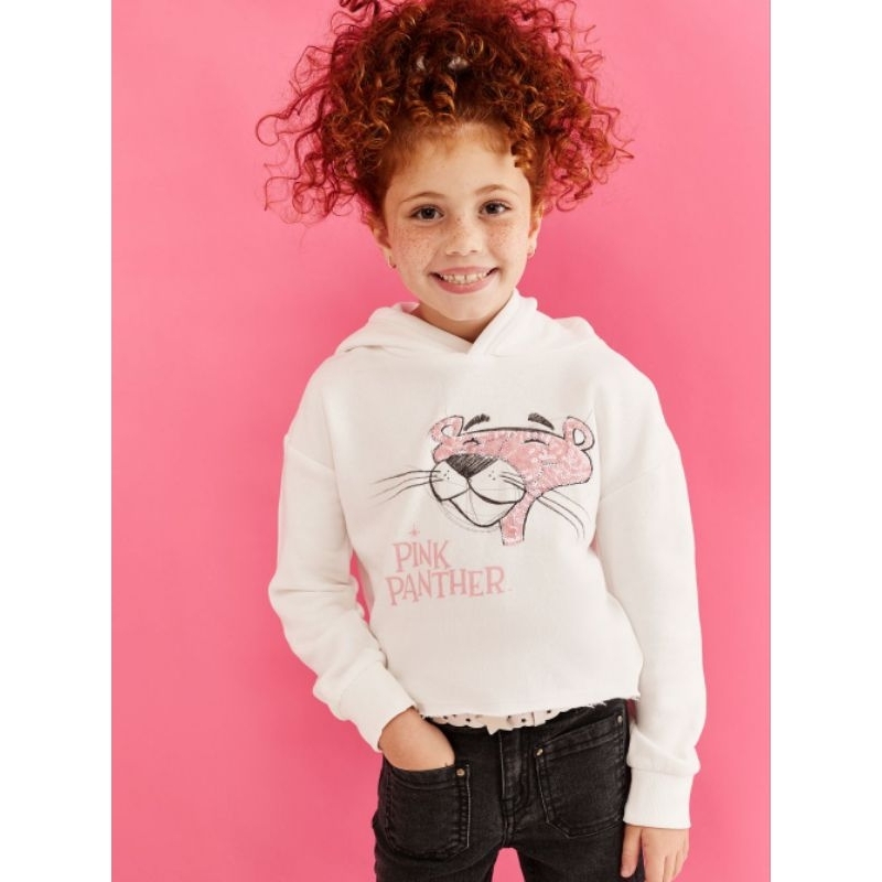 Áo nỉ bé gái Pink panther nhiều màu