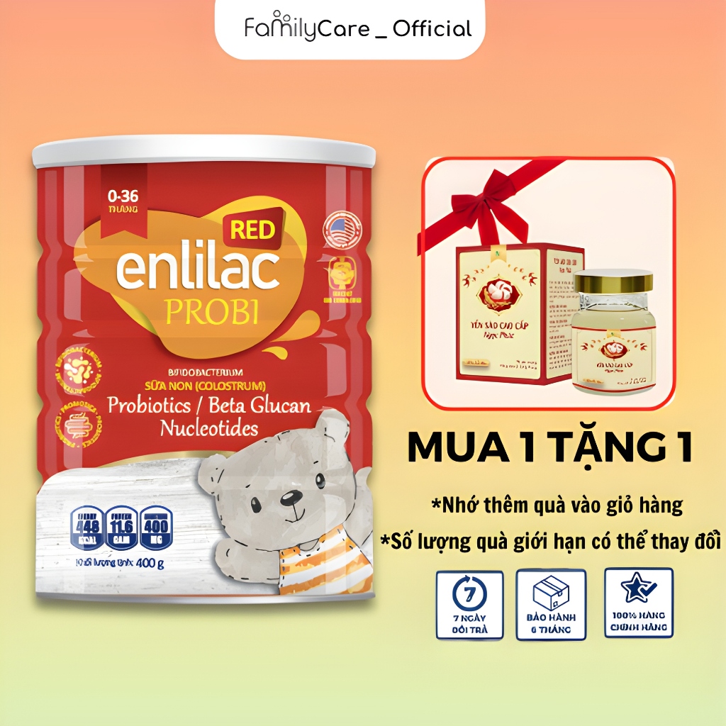 Sữa Enlilac Probi RED Lon 400g - Sữa Chuyên Biệt Cho Trẻ Bất Dung Nạp Lactose