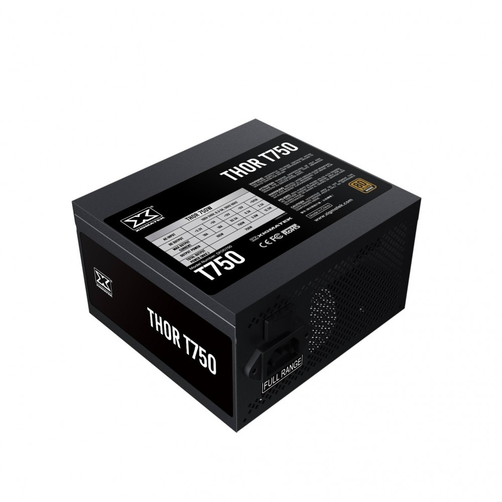 Nguồn XIGMATEK THOR T750 v2 750W  - 80PLUS BRONZE, 100% CÁP DẸT ĐEN - New - Chính Hãng - BH 36 Tháng