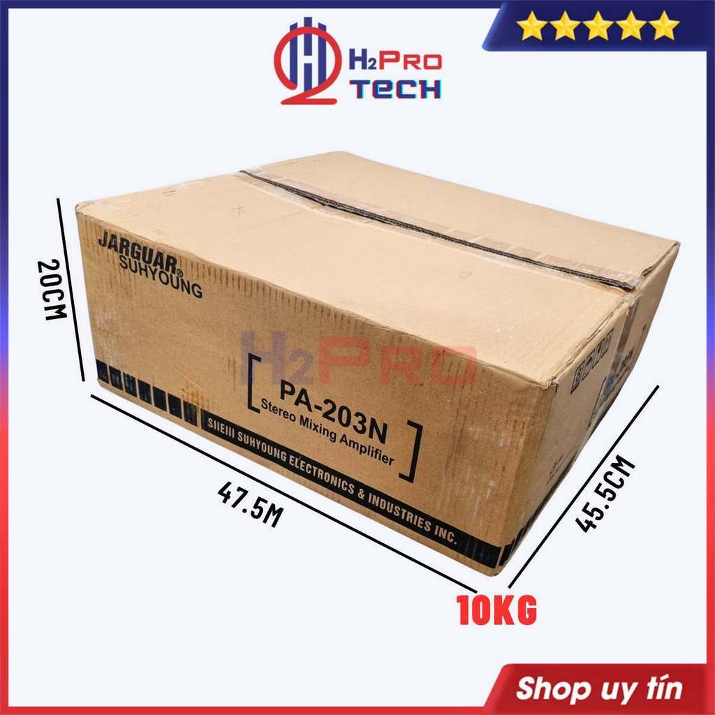 Amply Karaoke Jarguar 203N 8 Sò 480W Công Suất Lớn, Âm Thanh Hay, Chơi Được 2 Cặp Bass 20-25  -H2Pro Tech