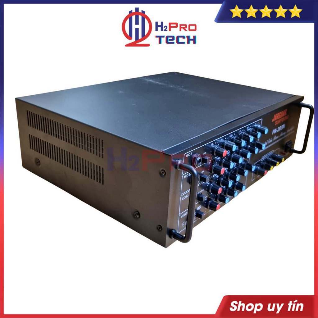 Amply Karaoke Jarguar 203N 8 Sò 480W Công Suất Lớn, Âm Thanh Hay, Chơi Được 2 Cặp Bass 20-25  -H2Pro Tech