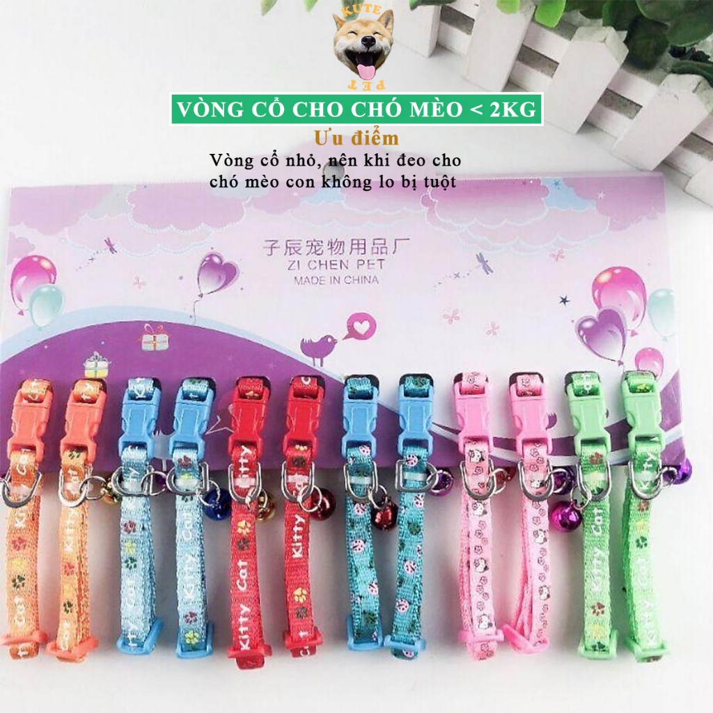 Vòng cổ cho chó mèo nhỏ từ 0,8-2kg