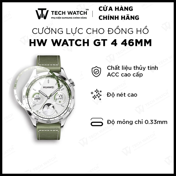 - Kính Cường Lực Bảo Vệ Màn Hình Chống Trầy Cho Đồng Hồ Huawei GT 4