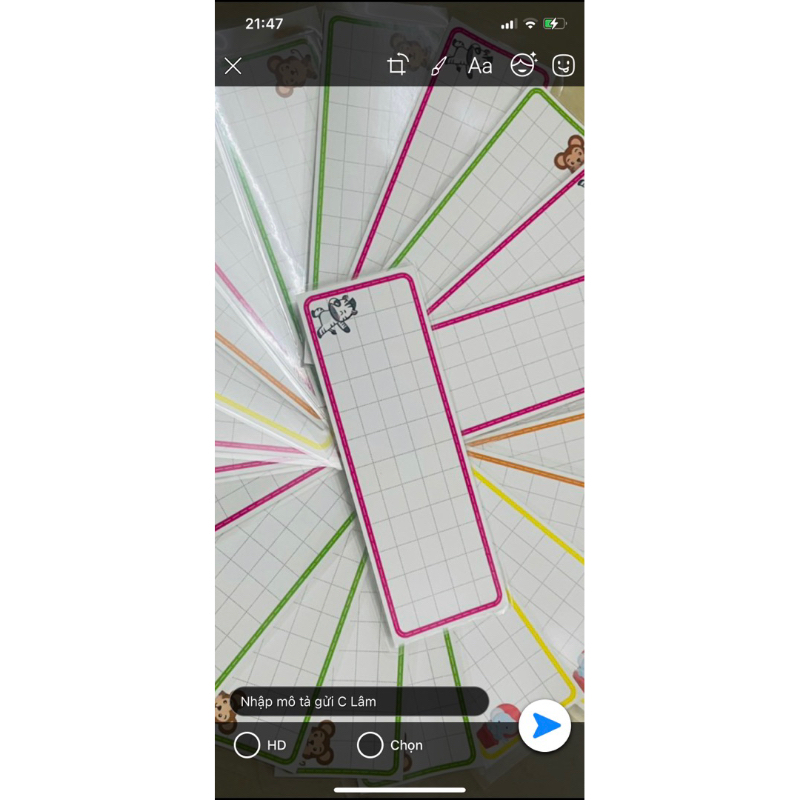 Thẻ từ trắng ô ly thú sẵn nam châm lá kt 7x20cm