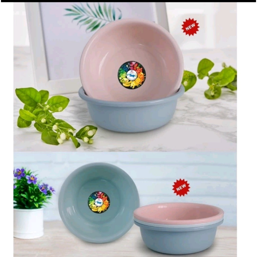 Thau chậu nhỏ 20cm 26cm màu pastel rửa mặt đựng rau thức ăn nhà bếp