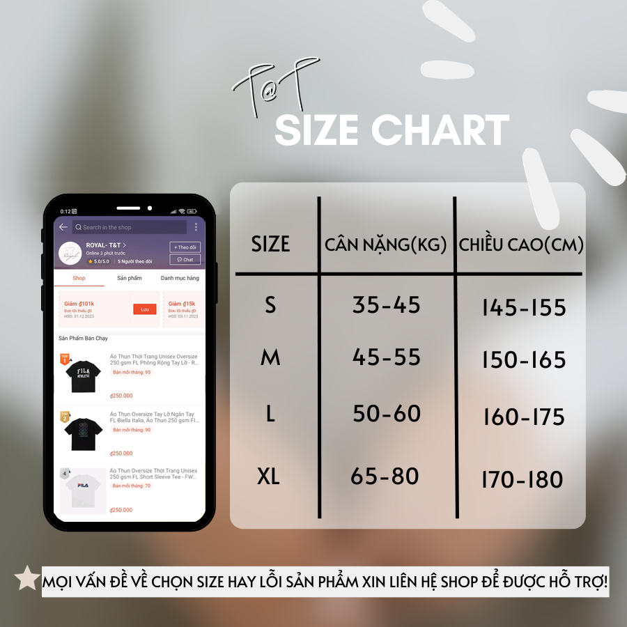 Áo Thun Nam Nữ OverSize The Origin Of Fila Phông Rộng Thời Trang-250gsm-ROYAL T&T