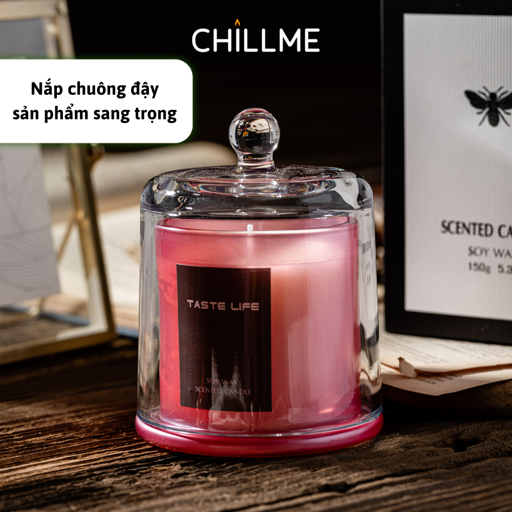 Nến thơm cao cấp sáp đậu nành chillme thiên nhiên khử mùi phòng trang trí sang trọng đẹp mắt TL