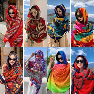 Khăn quàng choàng cổ thổ cẩm phong cách vintage boho nữ đẹp cao cấp đủ màu iLita