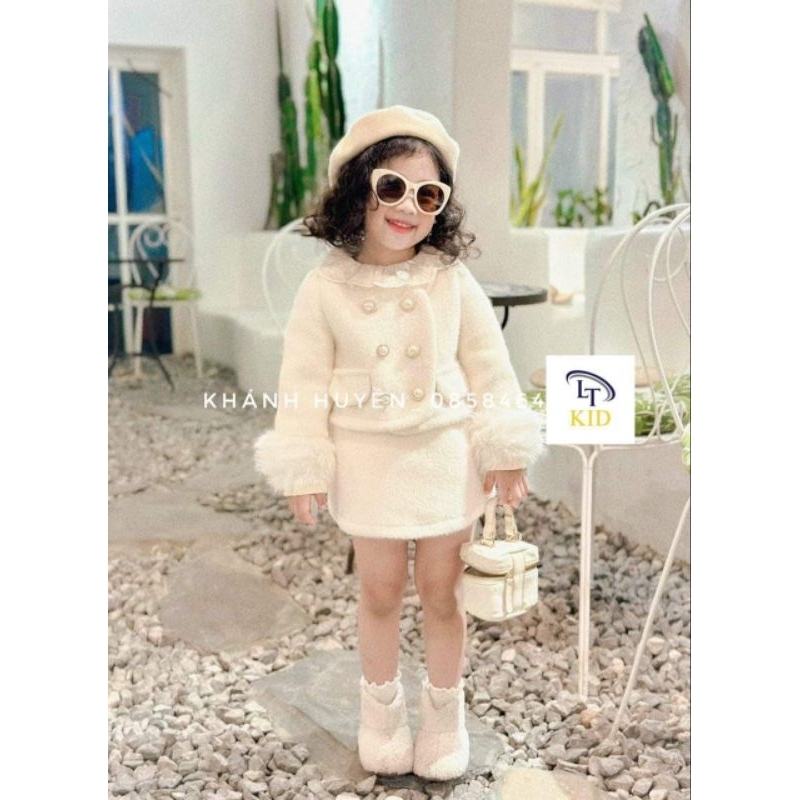 8 đến 28kg.set dạ thu đông cho bé gái.hình thật trải sàn