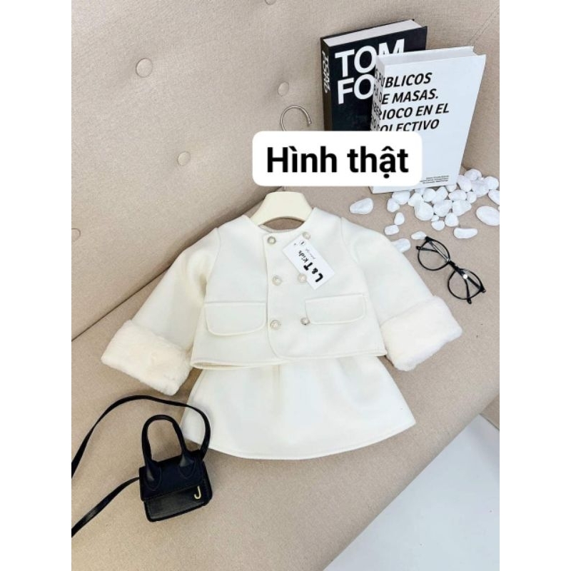 8 đến 28kg.set dạ thu đông cho bé gái.hình thật trải sàn