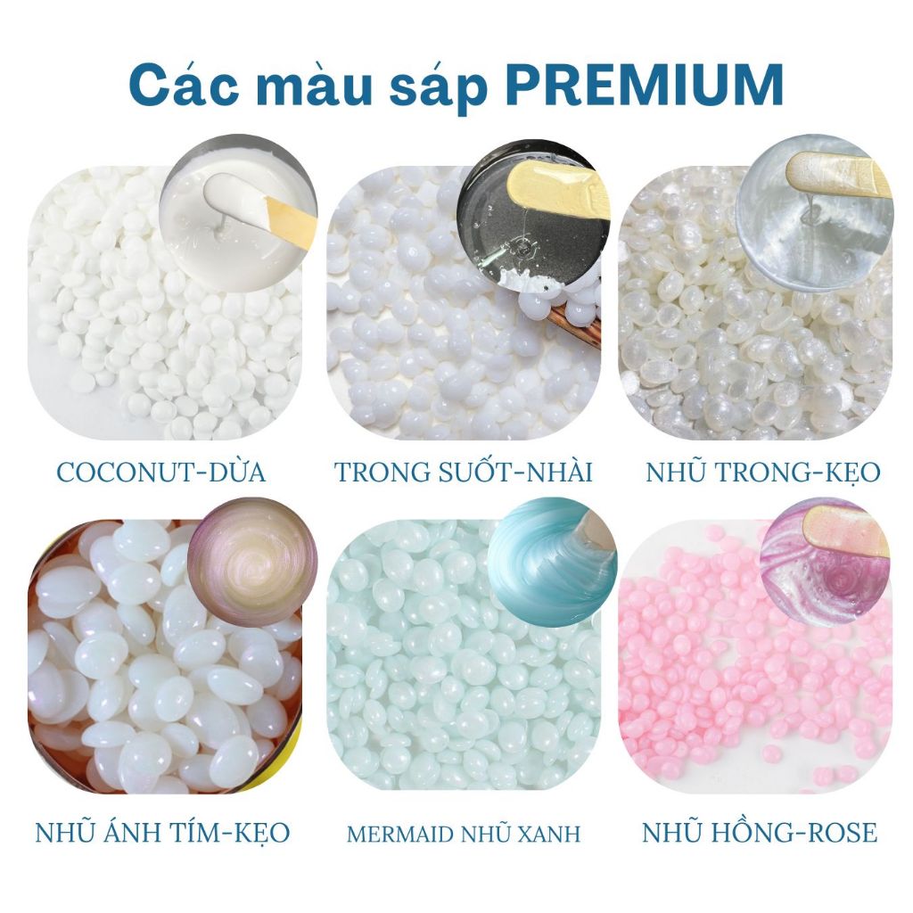 Sáp wax lông cao cấp siêu bám Sáp dừa sữa coconut & trong suốt starsoft PREMIUM nuhuwaxing