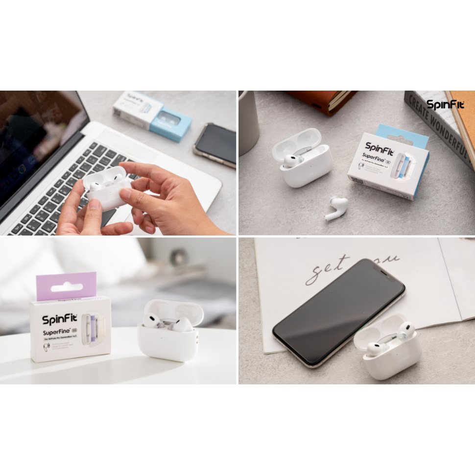 Nút Tai Nghe SpinFit SuperFine | Cho AirPods Pro | Eartip Chính Hãng