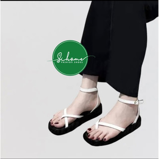 Dép sandal nữ hottrend xỏ ngón chéo dây mảnh đế su êm chân cao 2PH (Chân gầy lùi size)