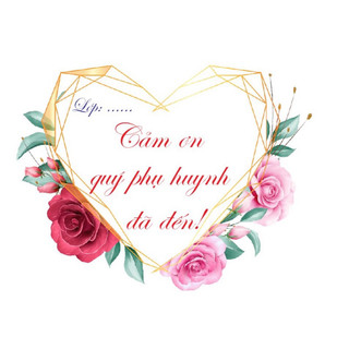 Thẻ treo bình nước họp phụ huynh