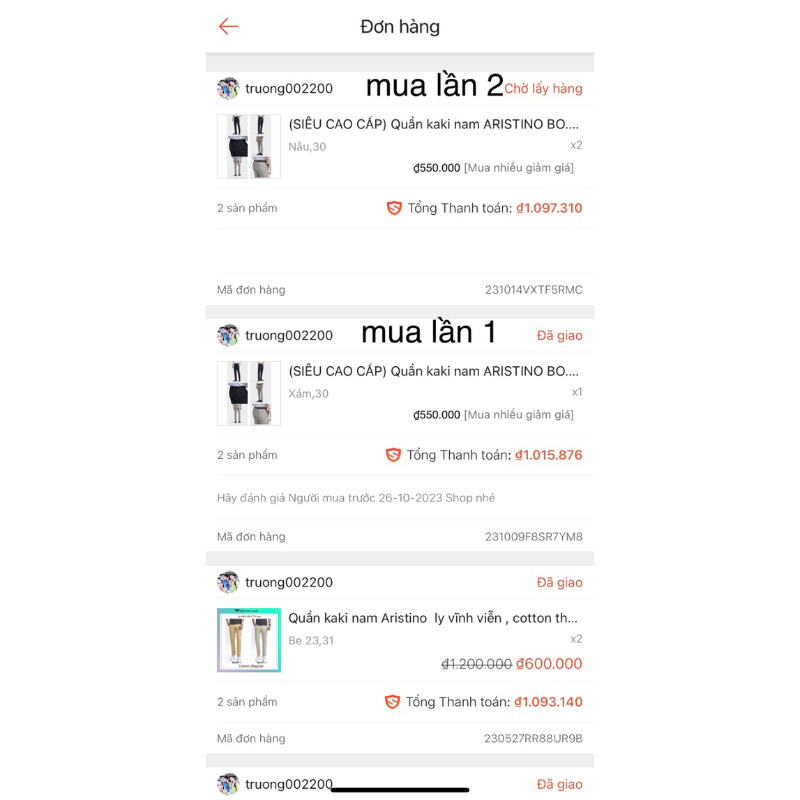 Quần kaki nam ARISTINO BO.SS 100% cotton AKK00302