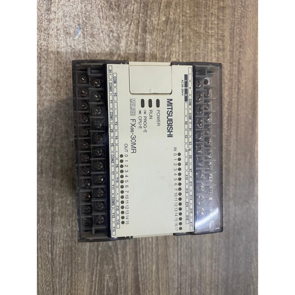 PLC  MITSUBISHI FX0S-30MR  nguồn 220VAC ngõ ra RELAY 30I/O tháo máy