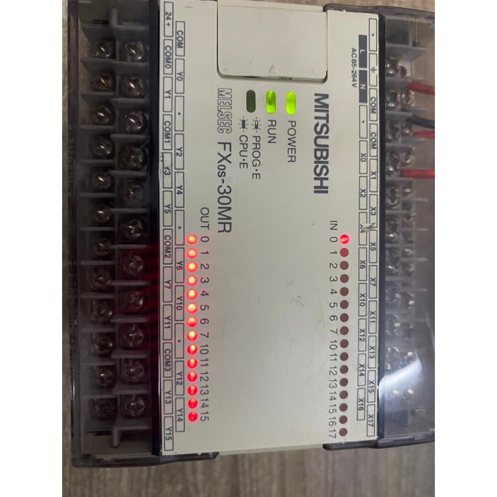PLC  MITSUBISHI FX0S-30MR  nguồn 220VAC ngõ ra RELAY 30I/O tháo máy