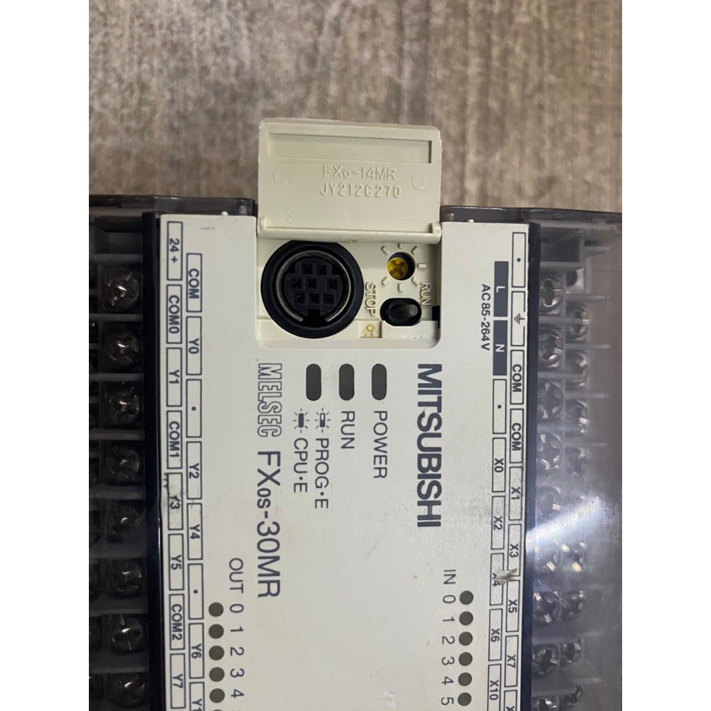 PLC  MITSUBISHI FX0S-30MR  nguồn 220VAC ngõ ra RELAY 30I/O tháo máy