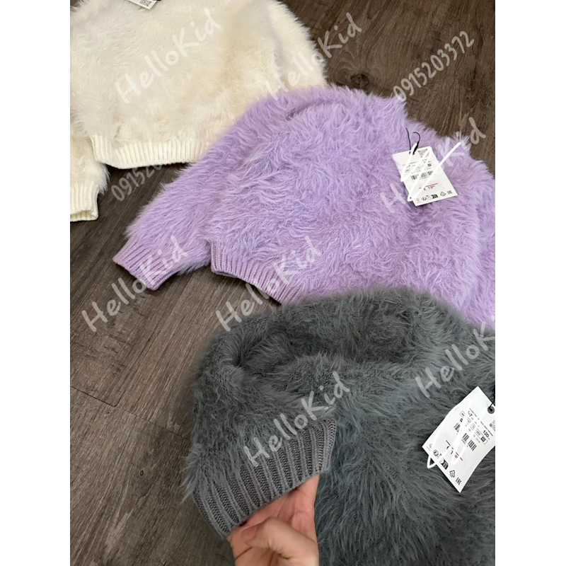 Áo len lông thỏ zxr cho bé