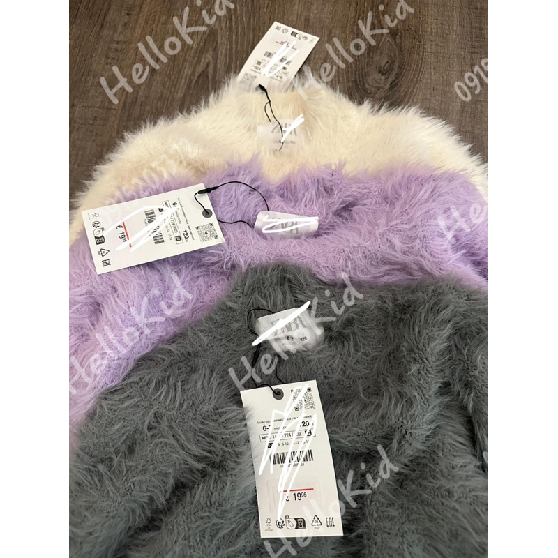 Áo len lông thỏ zxr cho bé