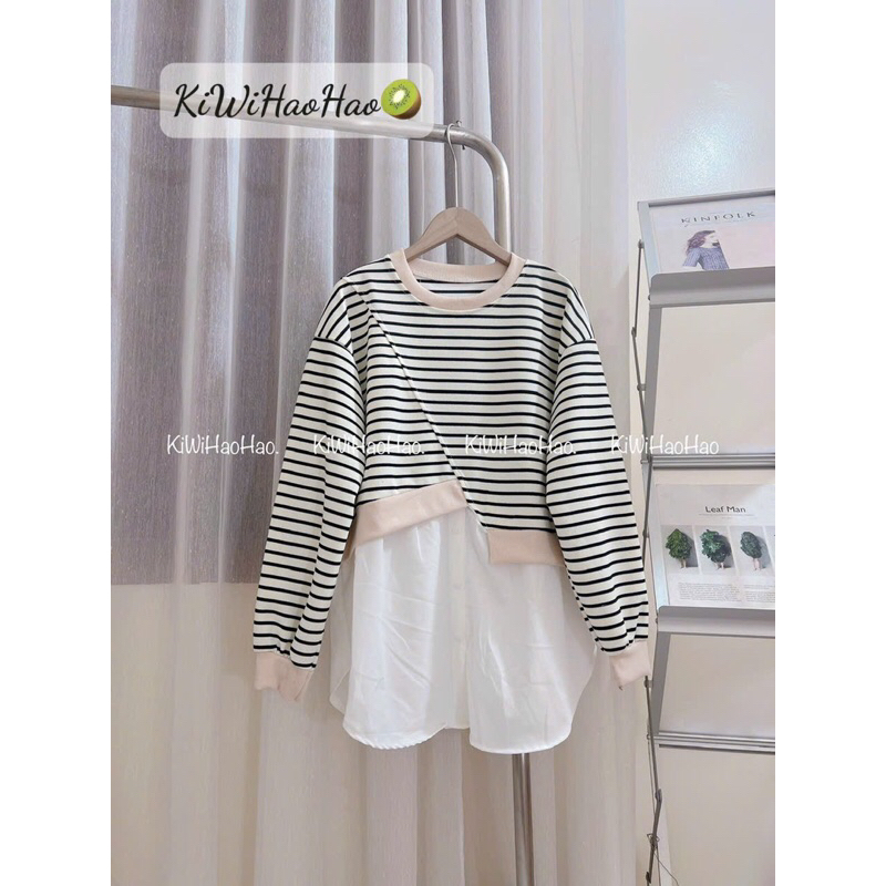 Áo bầu thu đông ,áo kẻ pha sơmi