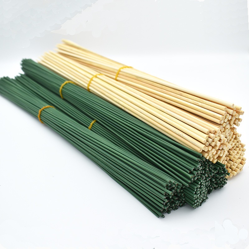 Que kẽm làm hoa que kẽm bọc nhựa xanh dài 40 cm, 30 cm