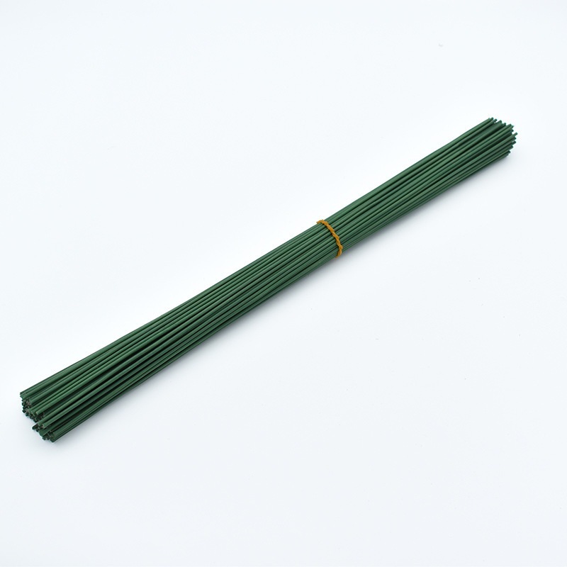Que kẽm làm hoa que kẽm bọc nhựa xanh dài 40 cm, 30 cm