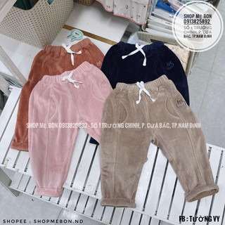 Quần nỉ nhung gập gấu đáp túi Little Love LIL