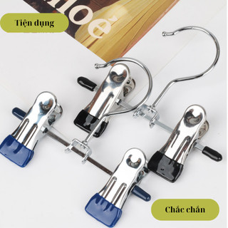 Móc kẹp đôi treo quần áo, tất vớ, móc treo đồ đa năng 2 kẹp, móc kẹp đồ tiện dụng.