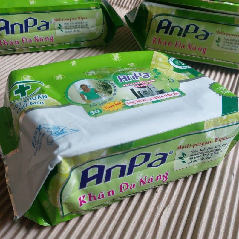 Gói 50 Khăn Ướt Lau Bếp Đa Năng Anpa - Khăn Ướt Đa Năng - Khăn Vệ Sinh
