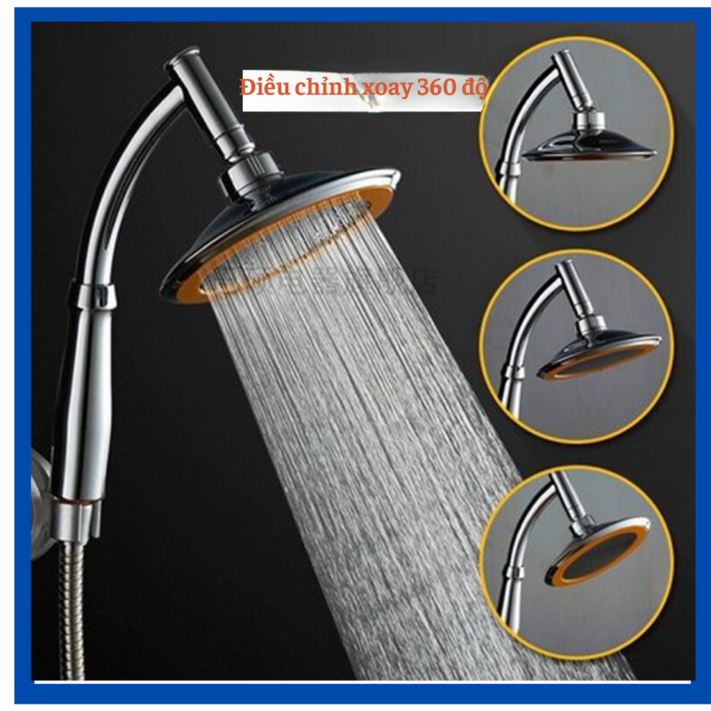 Vòi hoa sen, bát sen tăng áp loại to, bát sen nhựa ABS loại to 15 cm, bộ vòi hoa sen tăng áp loại to mặt bát 15 cm