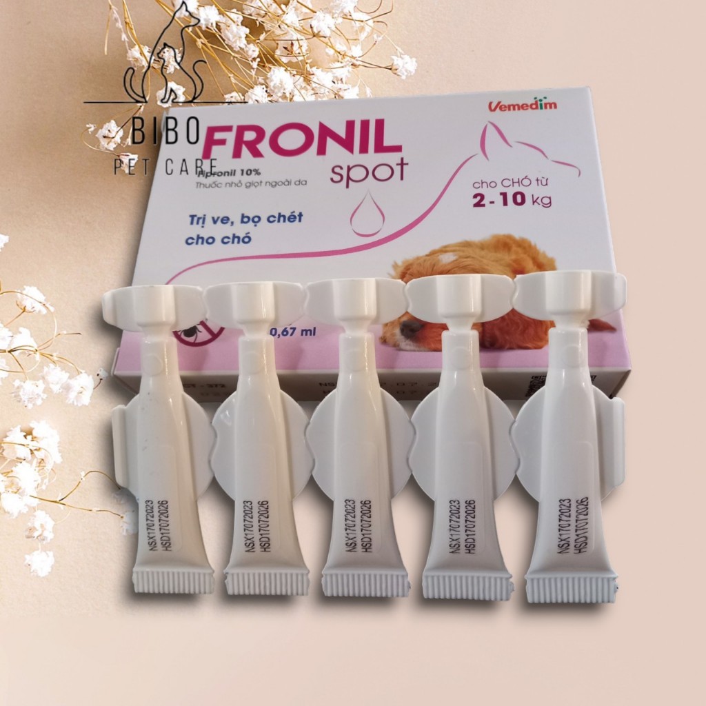 Ống nhỏ gáy diệt ve, rận, bọ chét cho chó Fronil Spot ống 0,67ml tác dụng nhanh, an toàn hiệu quả