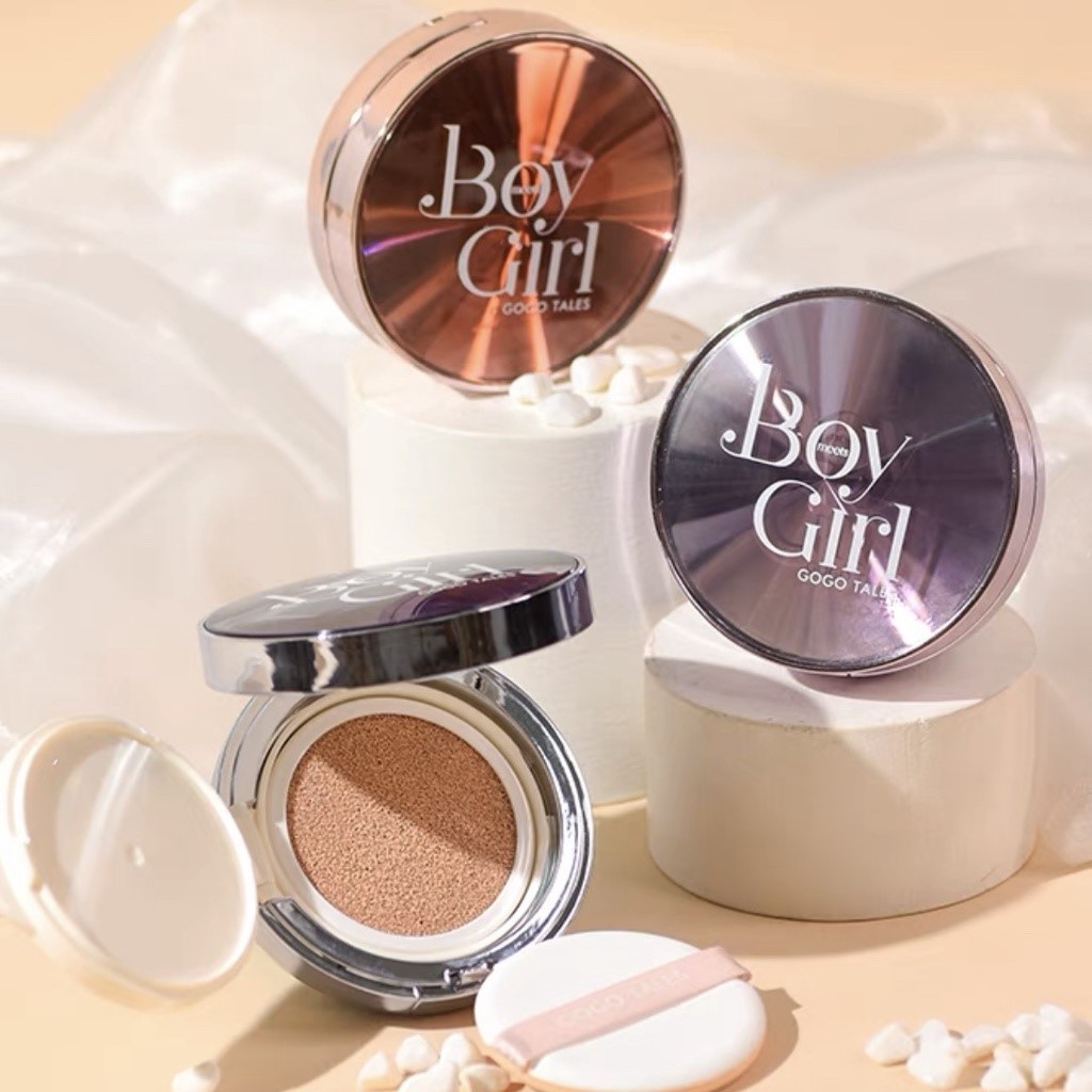Phấn nước cushion GOGO TALES Boy Girl dưỡng ẩm che khuyết điểm kèm lõi thay thế Glazed Soft Air GogoTales GT471